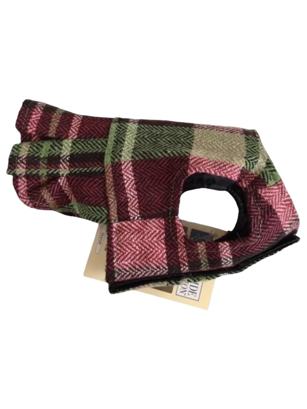 NWT East Side Collection Woven Plaid Dog Dress Size Teacup
